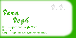 vera vegh business card