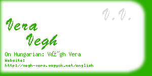 vera vegh business card